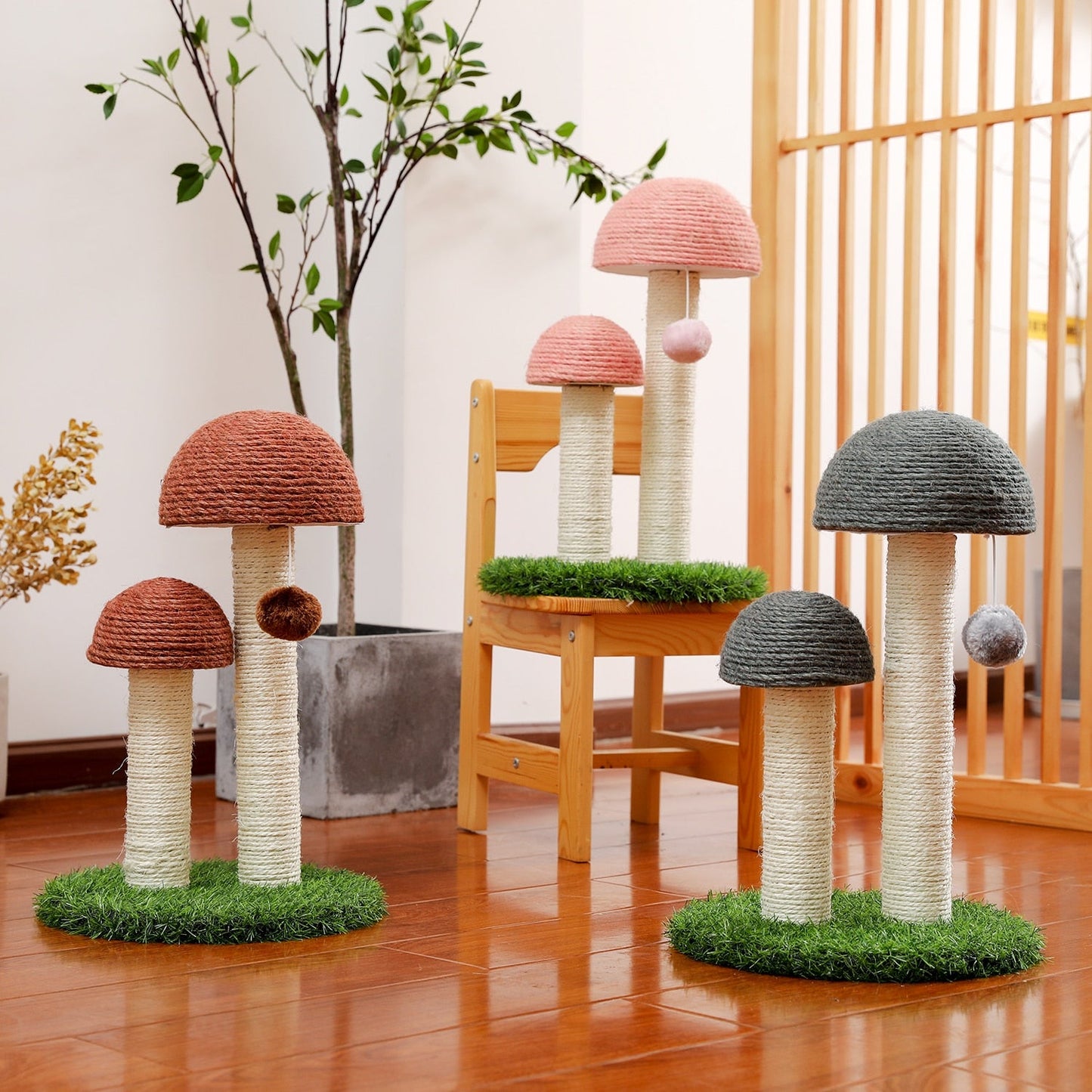 Mushroom Cat Scratching Post - Cat scratching post