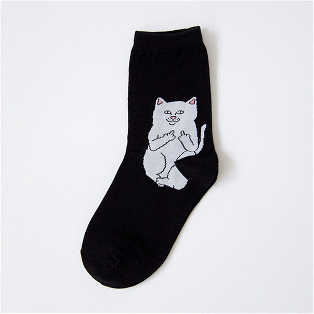 My Cat is Cool as F Socks - Black F - Cat Socks