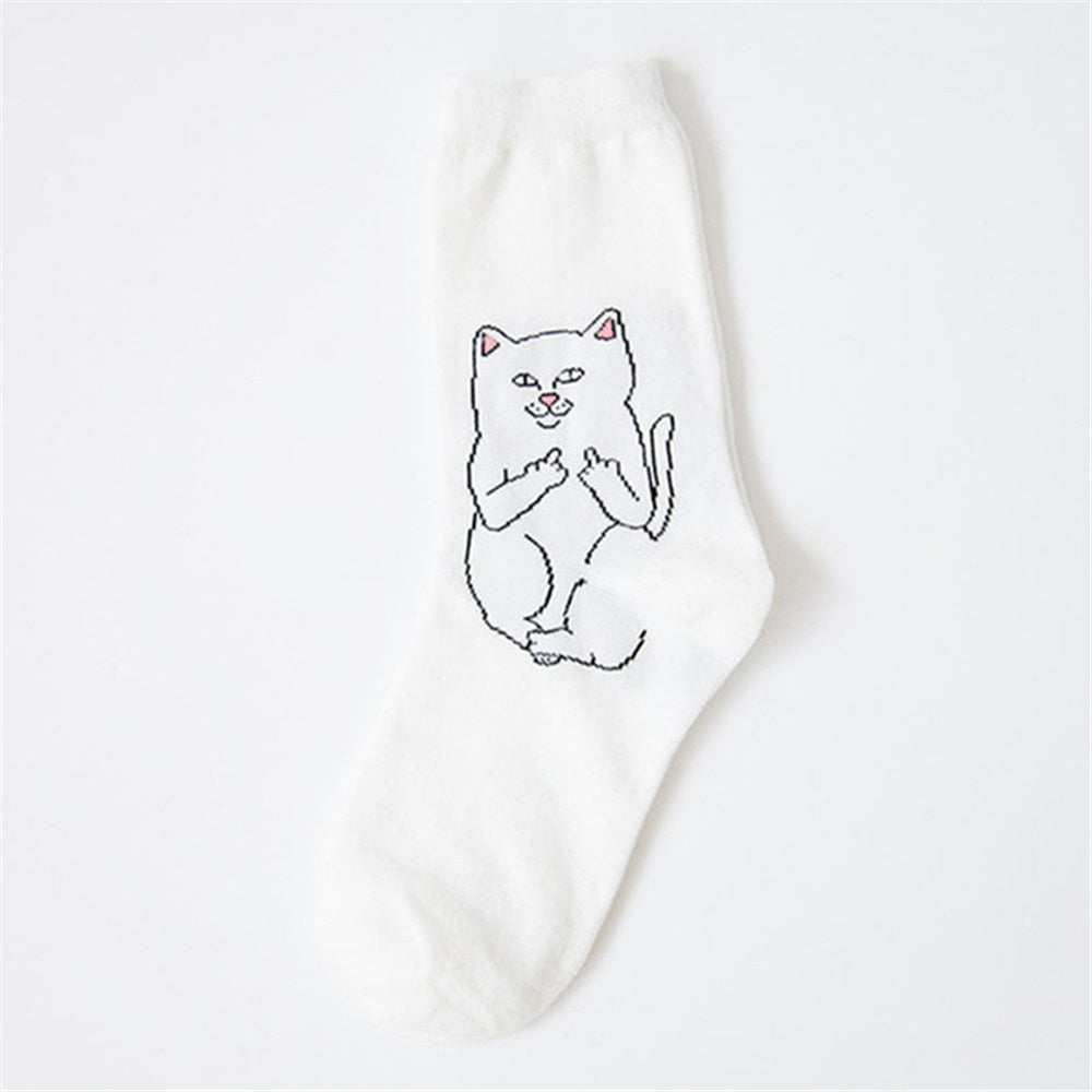 My Cat is Cool as F Socks - White - Cat Socks