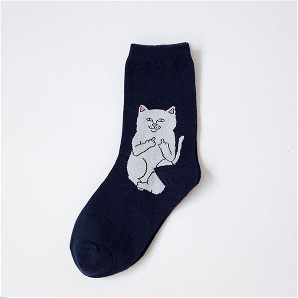 My Cat is Cool as F Socks - Navy Blue - Cat Socks