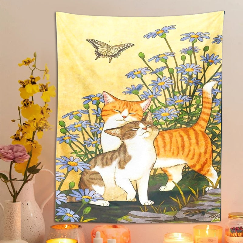Nature Cat Tapestry - Cat Tapestry