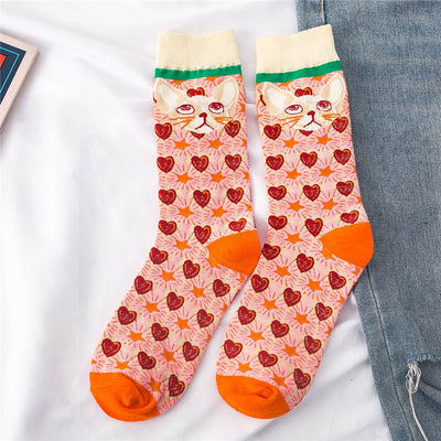 Orange Cat Socks - Cat Socks