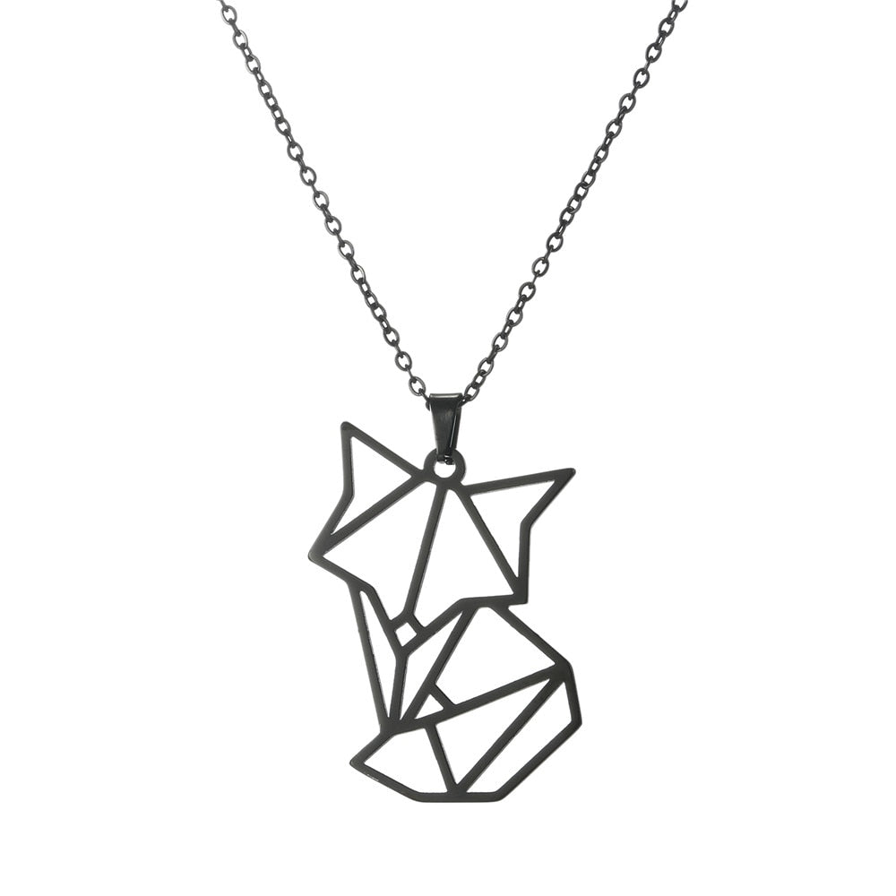 Origami Cat Necklace - Cat necklace