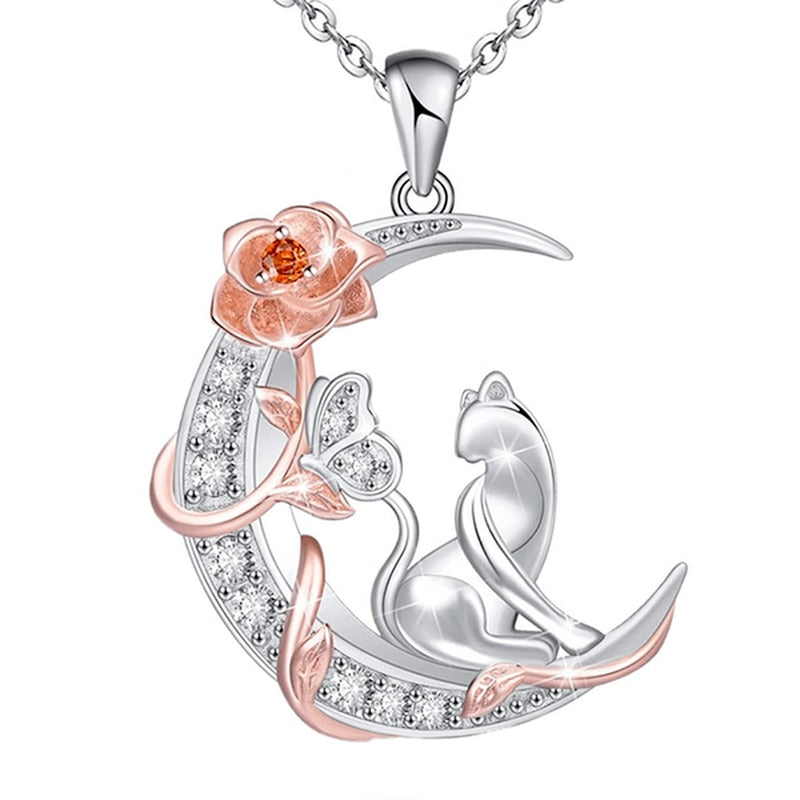 Pandora Cat Necklace - Silver - Cat necklace