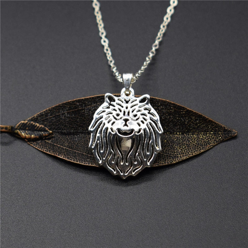 Persian Cat Necklace - Silver - Cat necklace