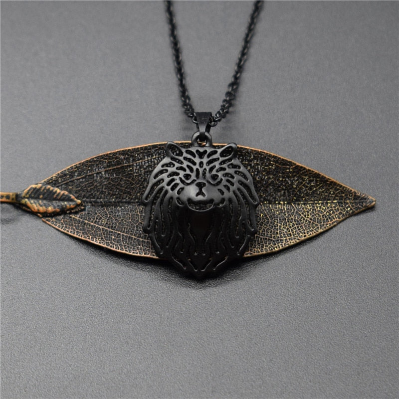 Persian Cat Necklace - Matte Black - Cat necklace