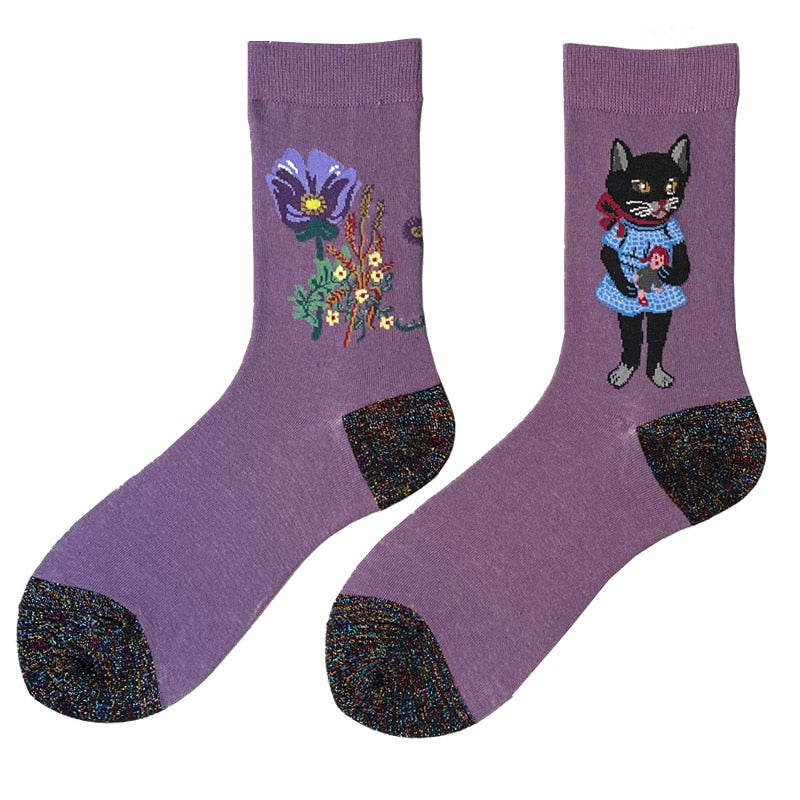 Pete the Cat Socks - Violet / One Size - Cat Socks