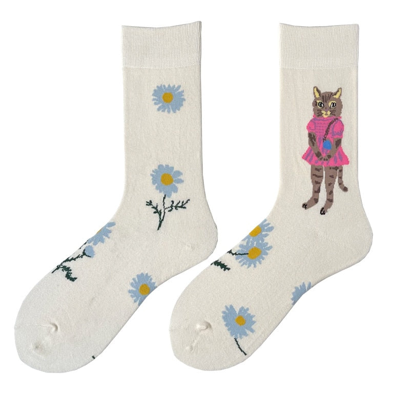 Pete the Cat Socks - White / One Size - Cat Socks