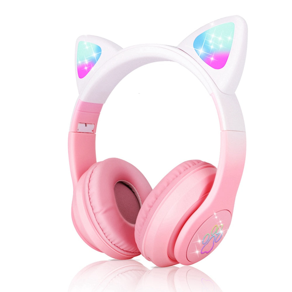 Pink Cat Ear Headphones - Pink - cat ears headphones