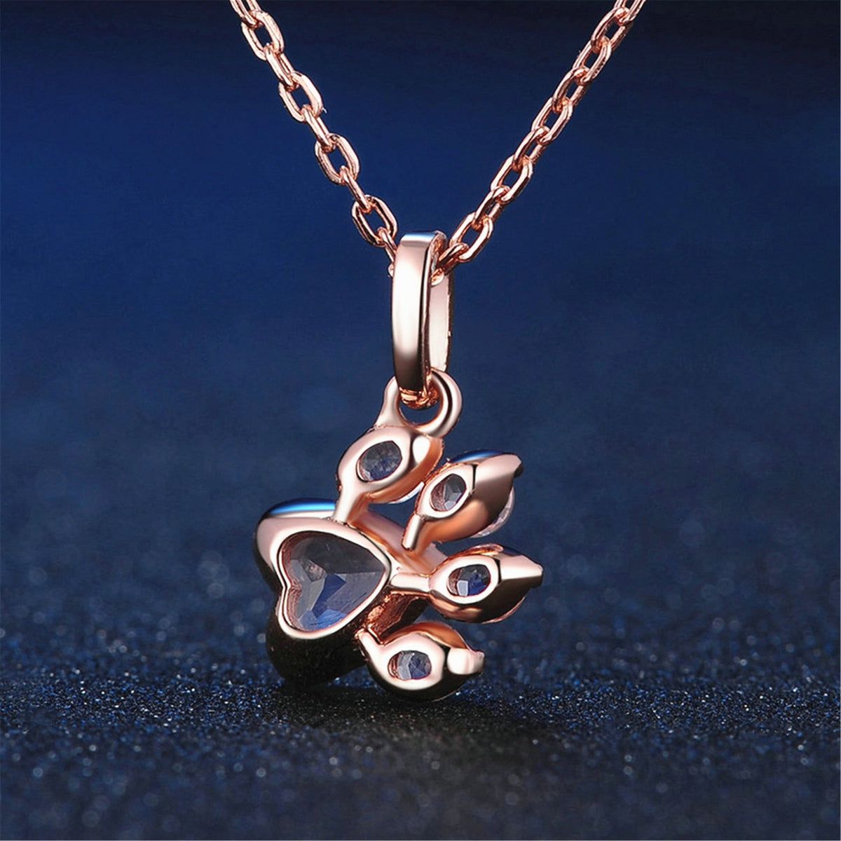 Pink Cat Paw Necklace - Cat necklace