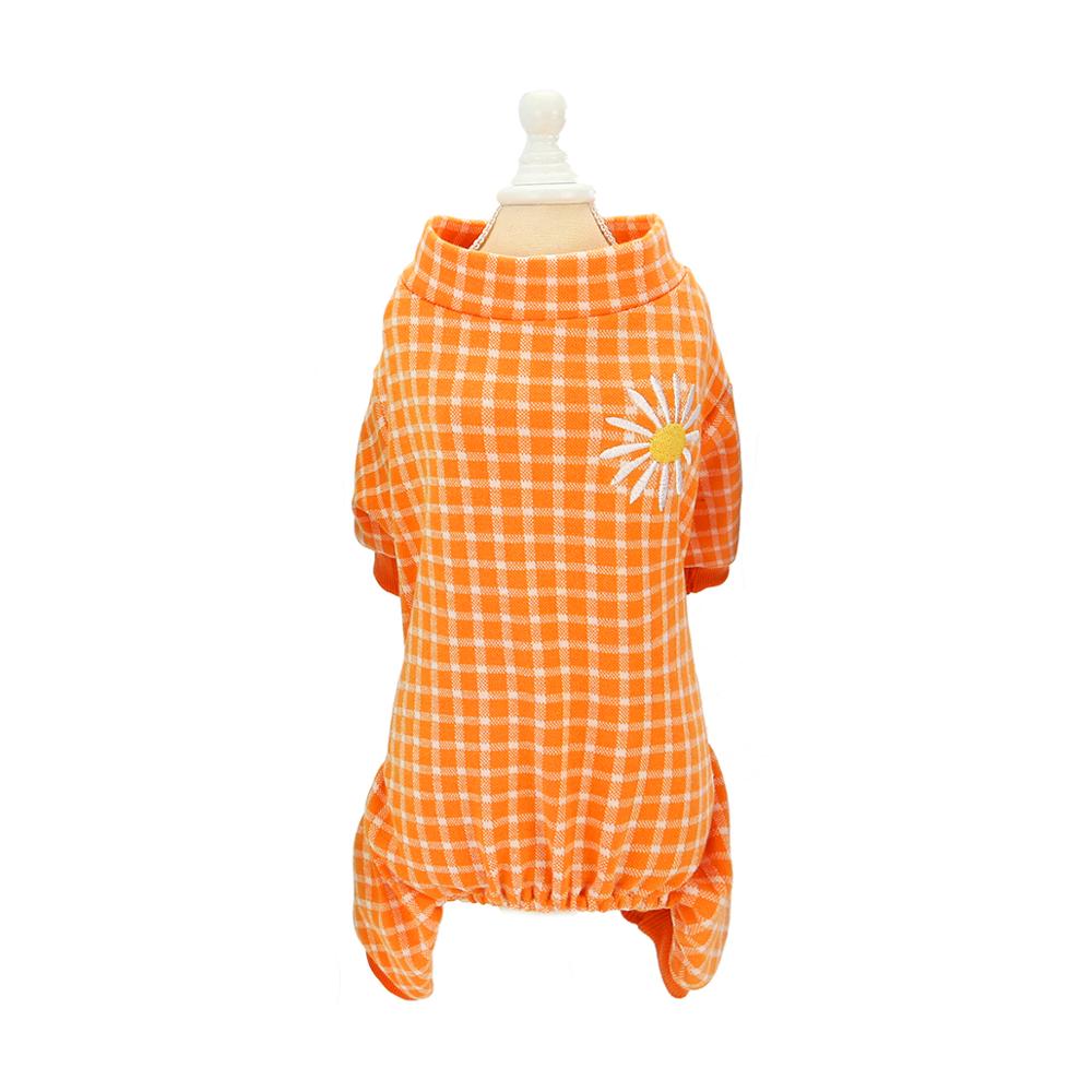 Plaid Pajamas for Cats - Orange / S - Pajamas for Cats
