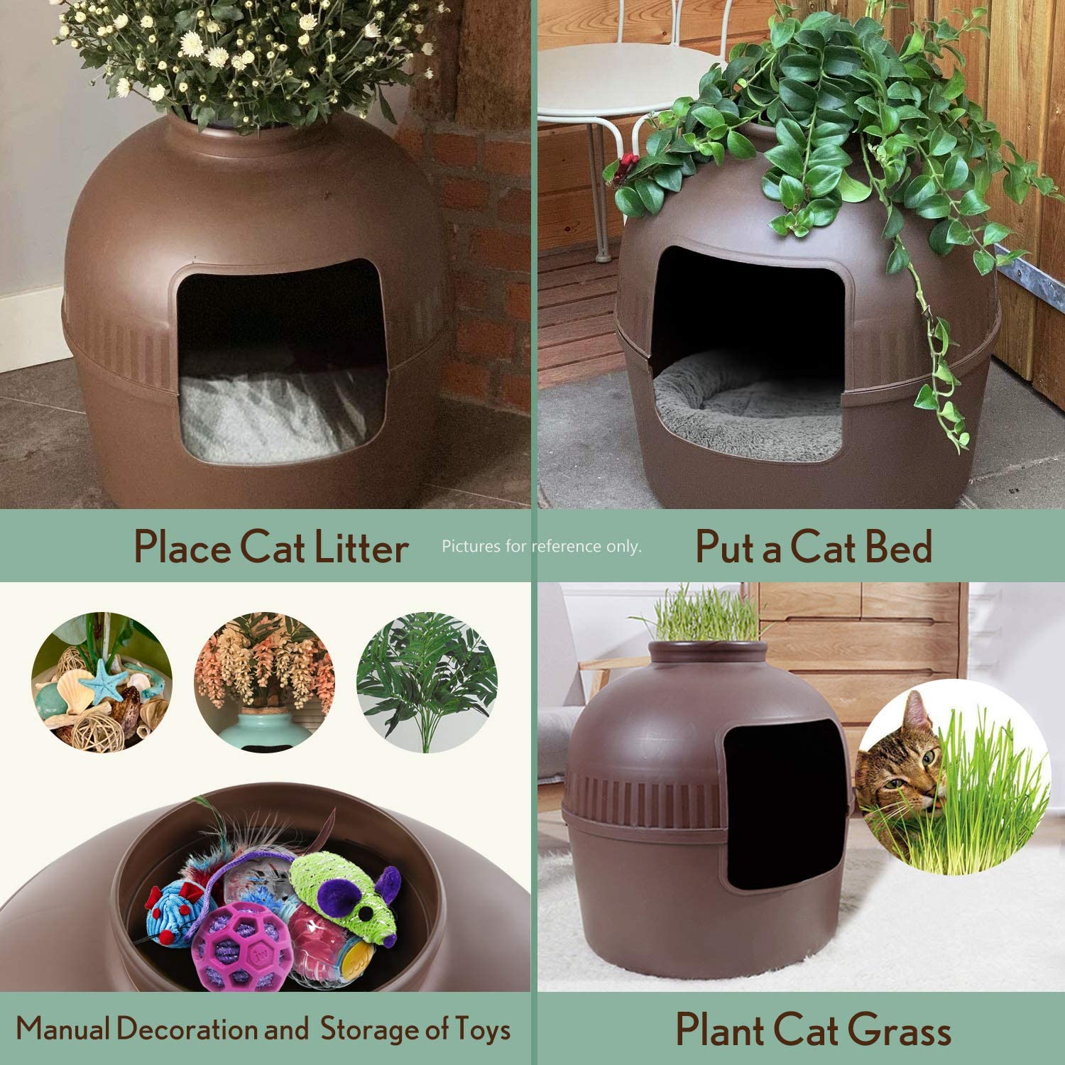 Cat litter outlet box plant pot