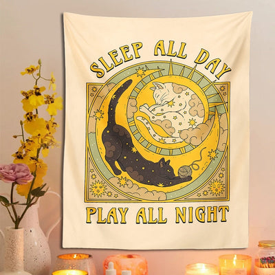 Playful Cat Tapestry - Cat Tapestry