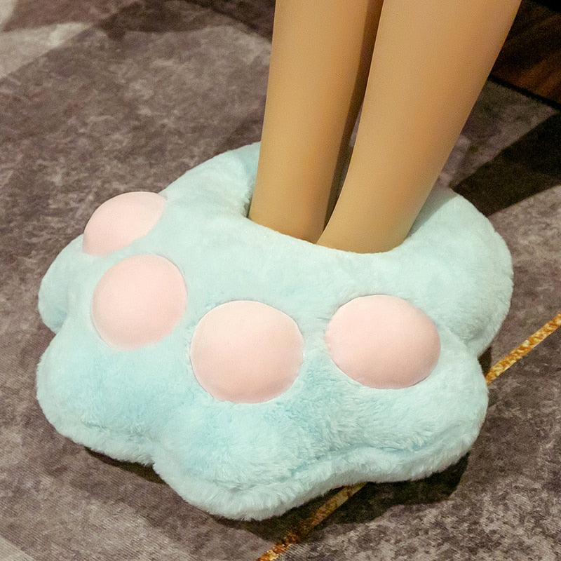 Plush Cat Slippers - Sky blue / 36 - Cat slippers