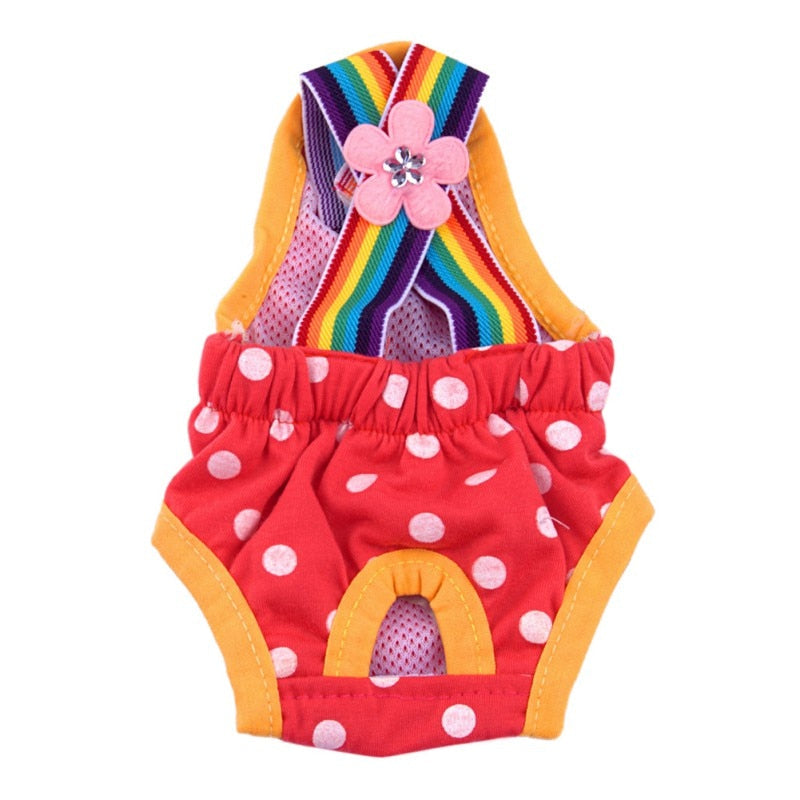 Polka Dot Pants for Cats - Red / XXS - pants for cats