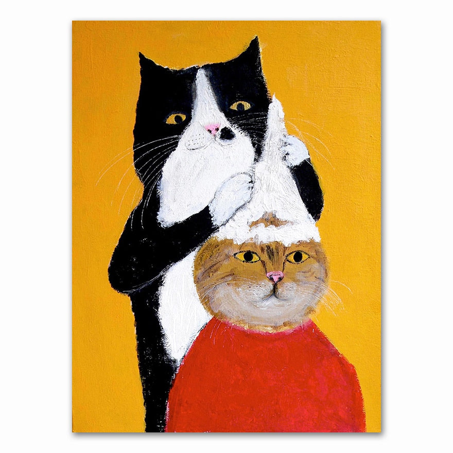 Posters of Cats - 10x15cm No Frame / Hair Style - Cat poster