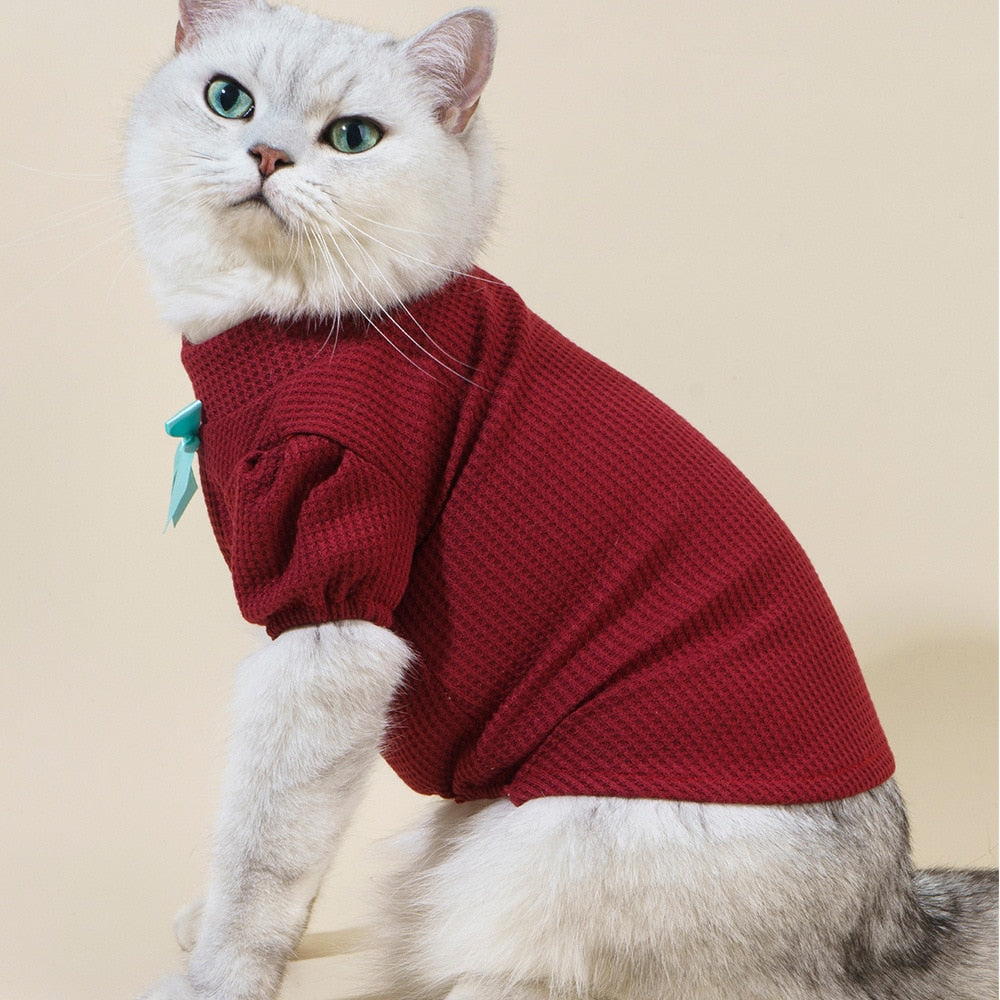 Preppy Clothes for Cats - Red / XS - Clothes for cats