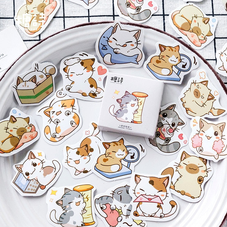 Puffy Cat Stickers