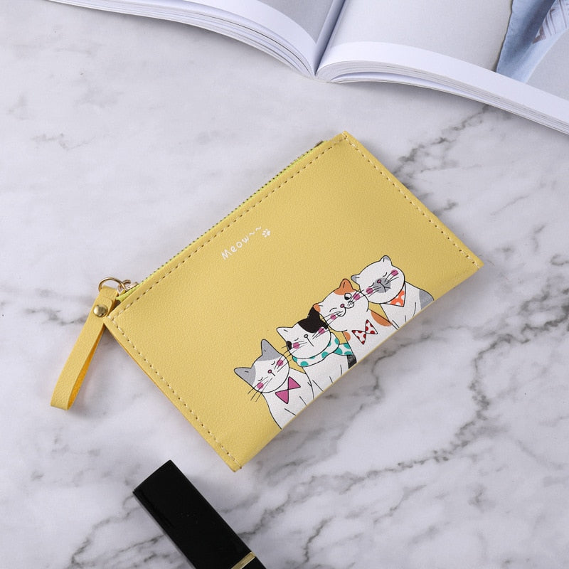 Purse with Cats - Yellow - Cat purse