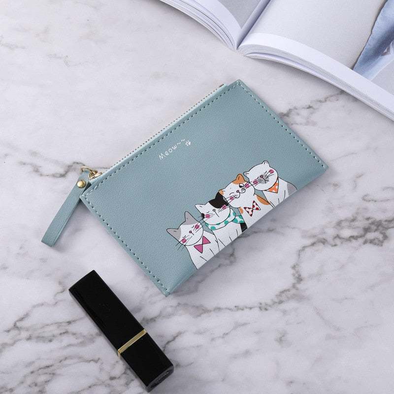 Purse with Cats - Blue - Cat purse
