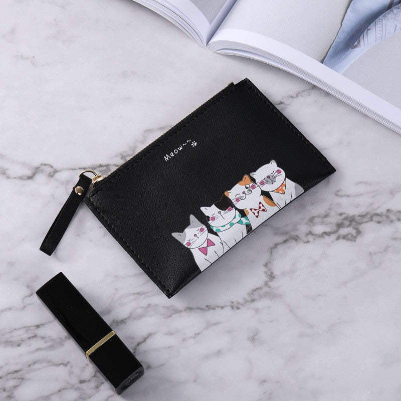 Purse with Cats - Black - Cat purse
