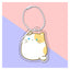 Pusheen Cat Keychain - White-Orange - Cat Keychains