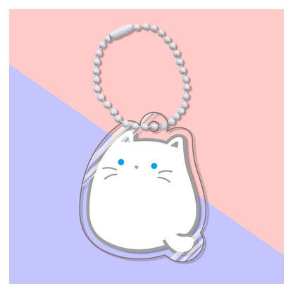 Pusheen Cat Keychain - White - Cat Keychains