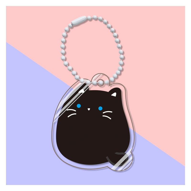 Pusheen Cat Keychain - Black - Cat Keychains