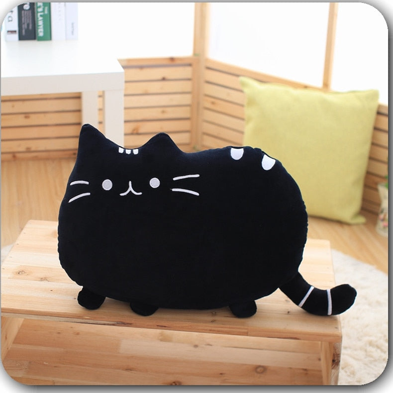 Pusheen Cat Pillow - 40x30cm / Black
