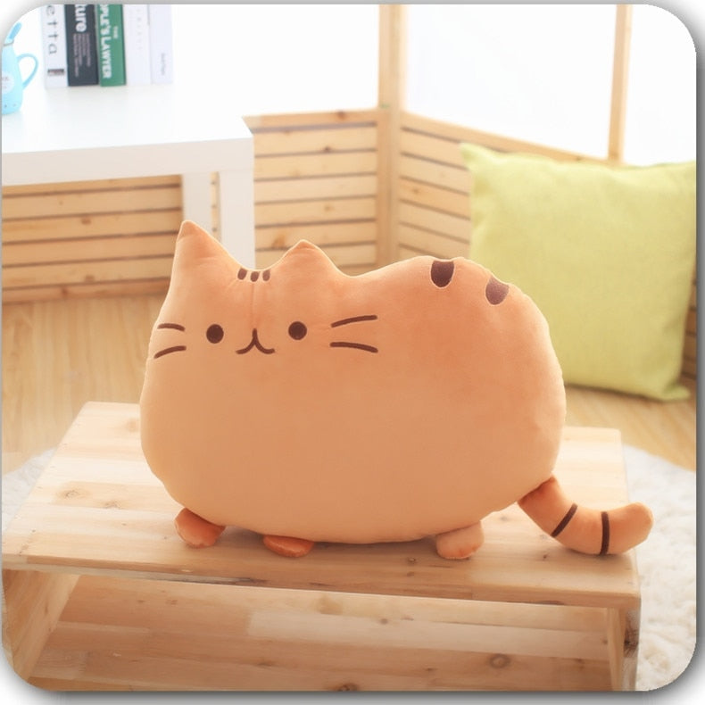 Pusheen Cat Pillow - 40x30cm / Brown