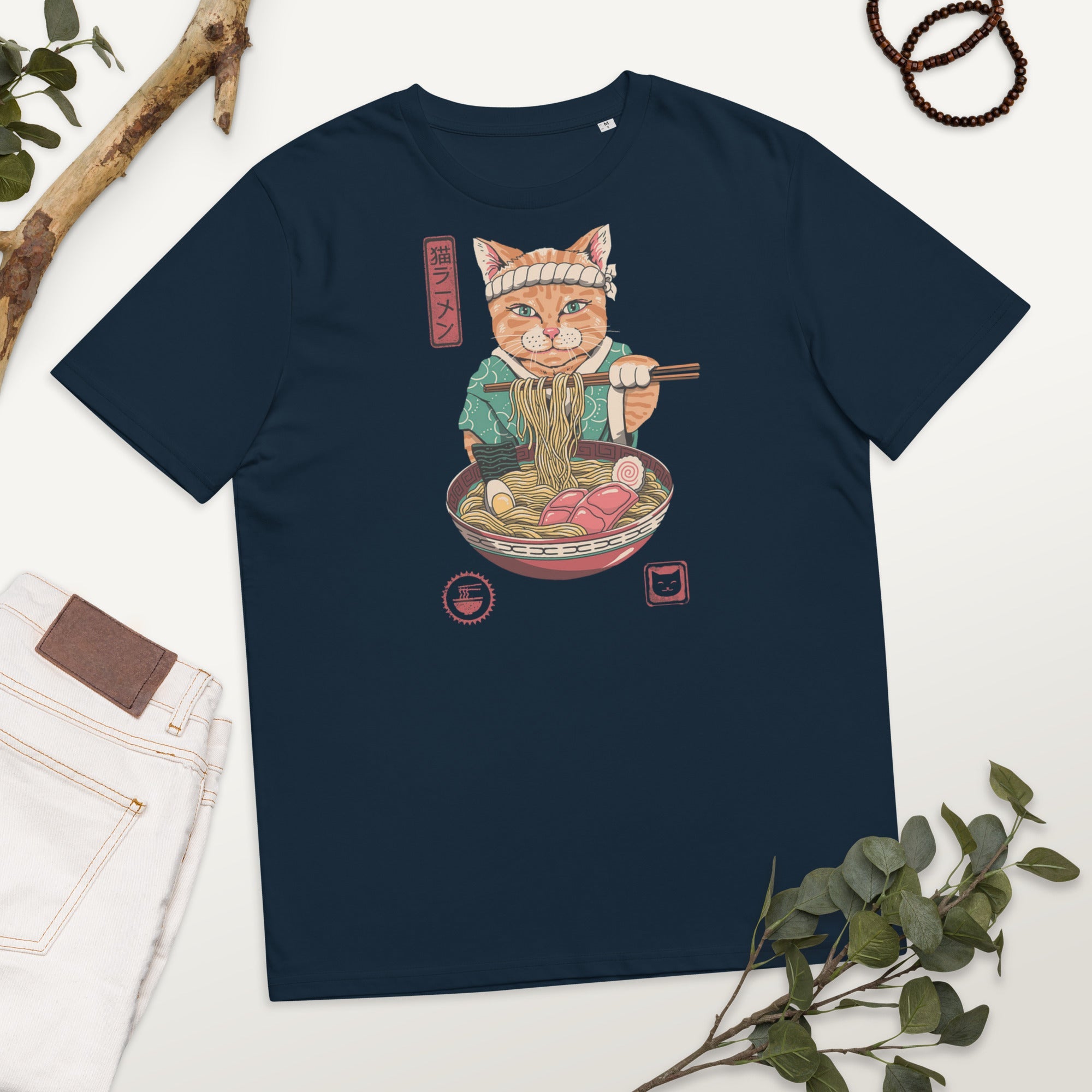 Ramen Cat shirt - French Navy / S