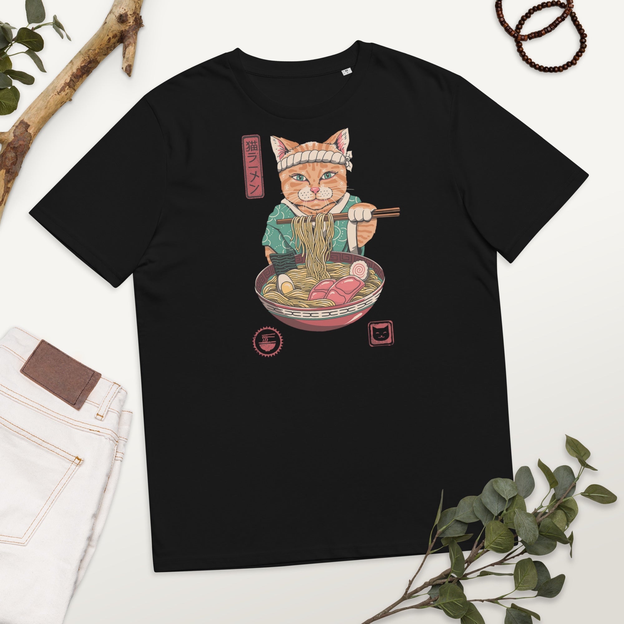 Ramen Cat shirt - Black / S
