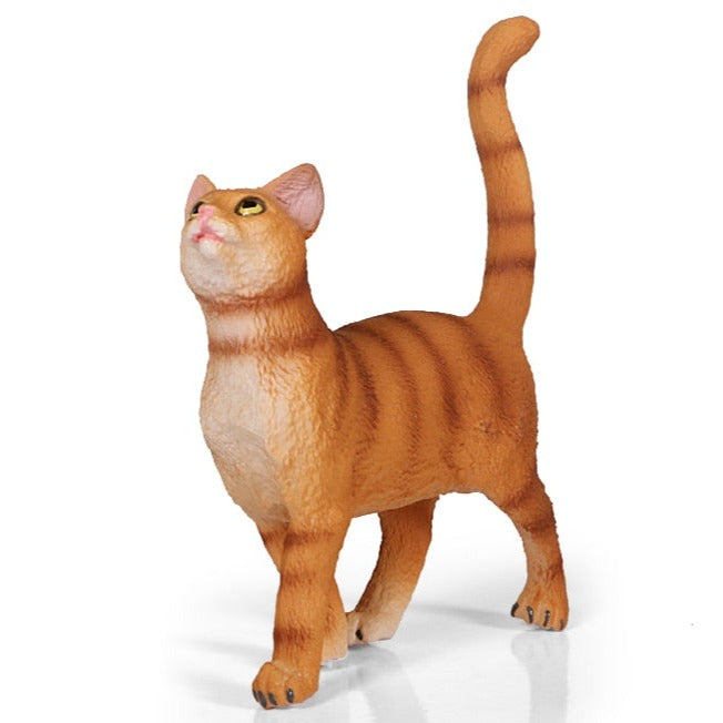 Realistic and Cute Orange Tabby Kitten Collectible Cat Figurine