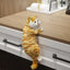 Realistic climbing cat plush