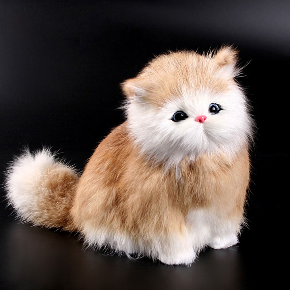 Realistic orange cat plush