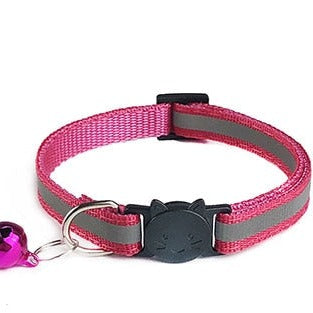 Reflective Cat Collars - Pink / S - Cat collars