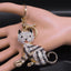 Rhinestone Egyptian Cat Keychain - Cat Keychains