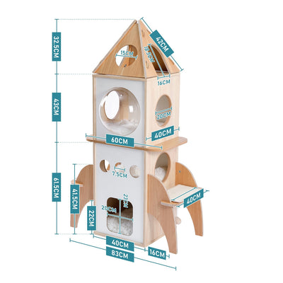 Rocket Cat Tree - White / United States