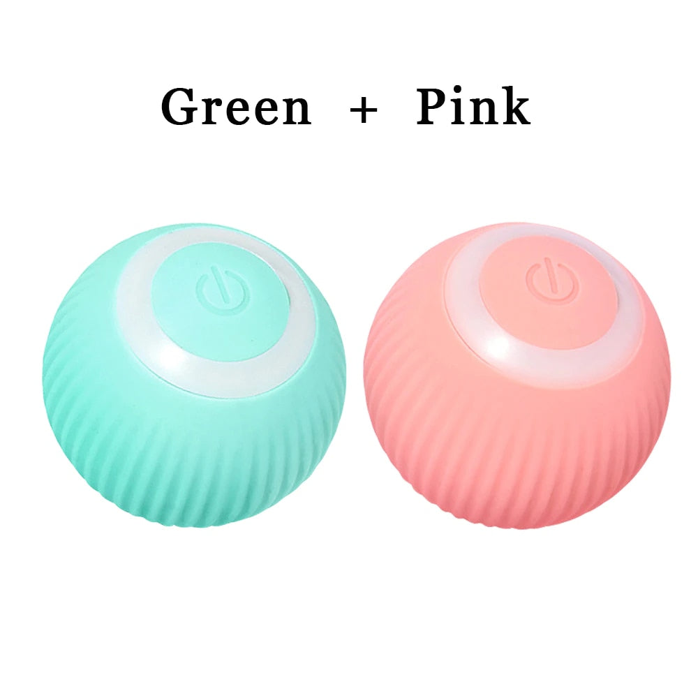 Rolling Cat Toy - Green and Pink - Cat Toys