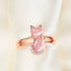 Rose Gold Cats Eye Ring - cat rings