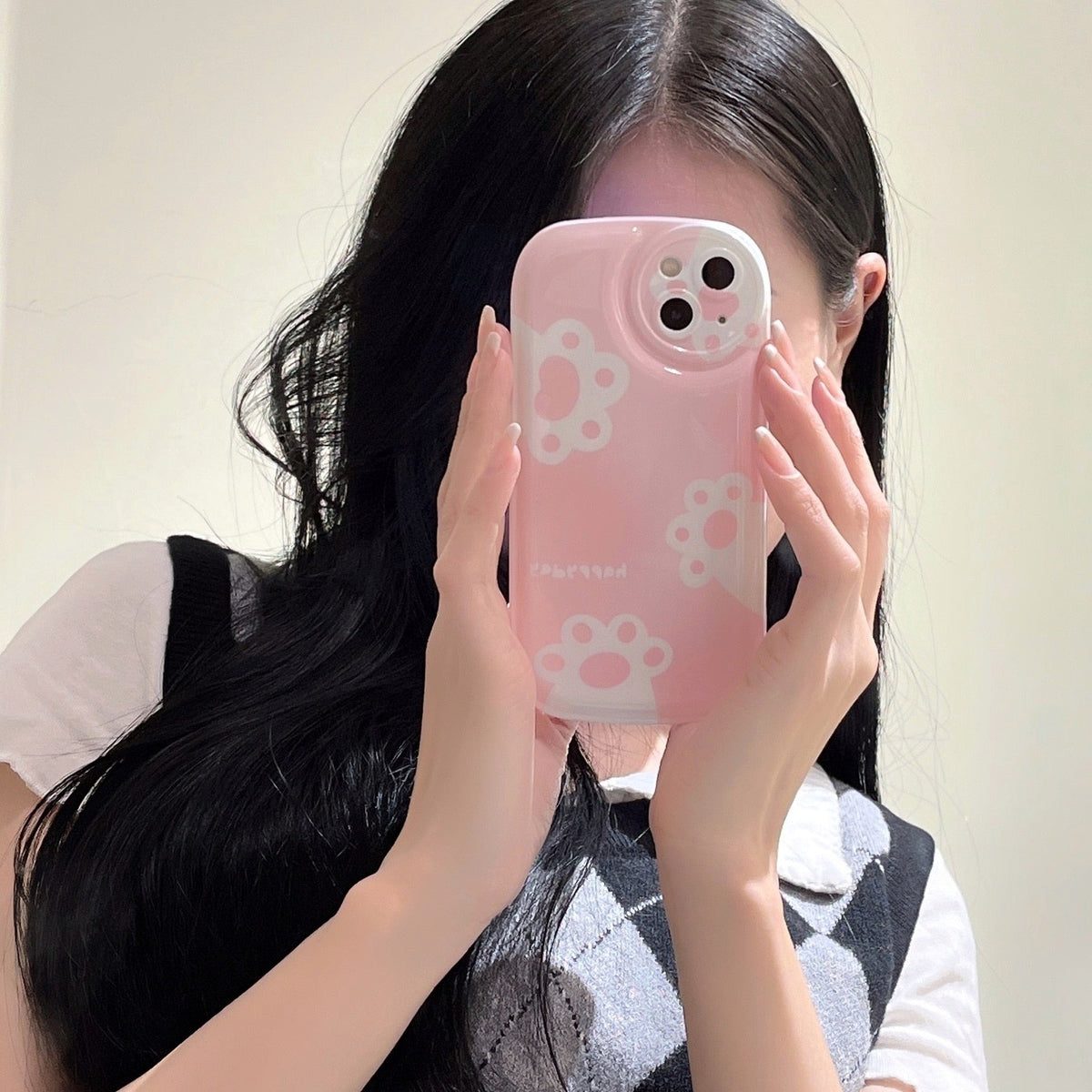 Rose White iPhone Cat Phone Case - Cat Phone Case