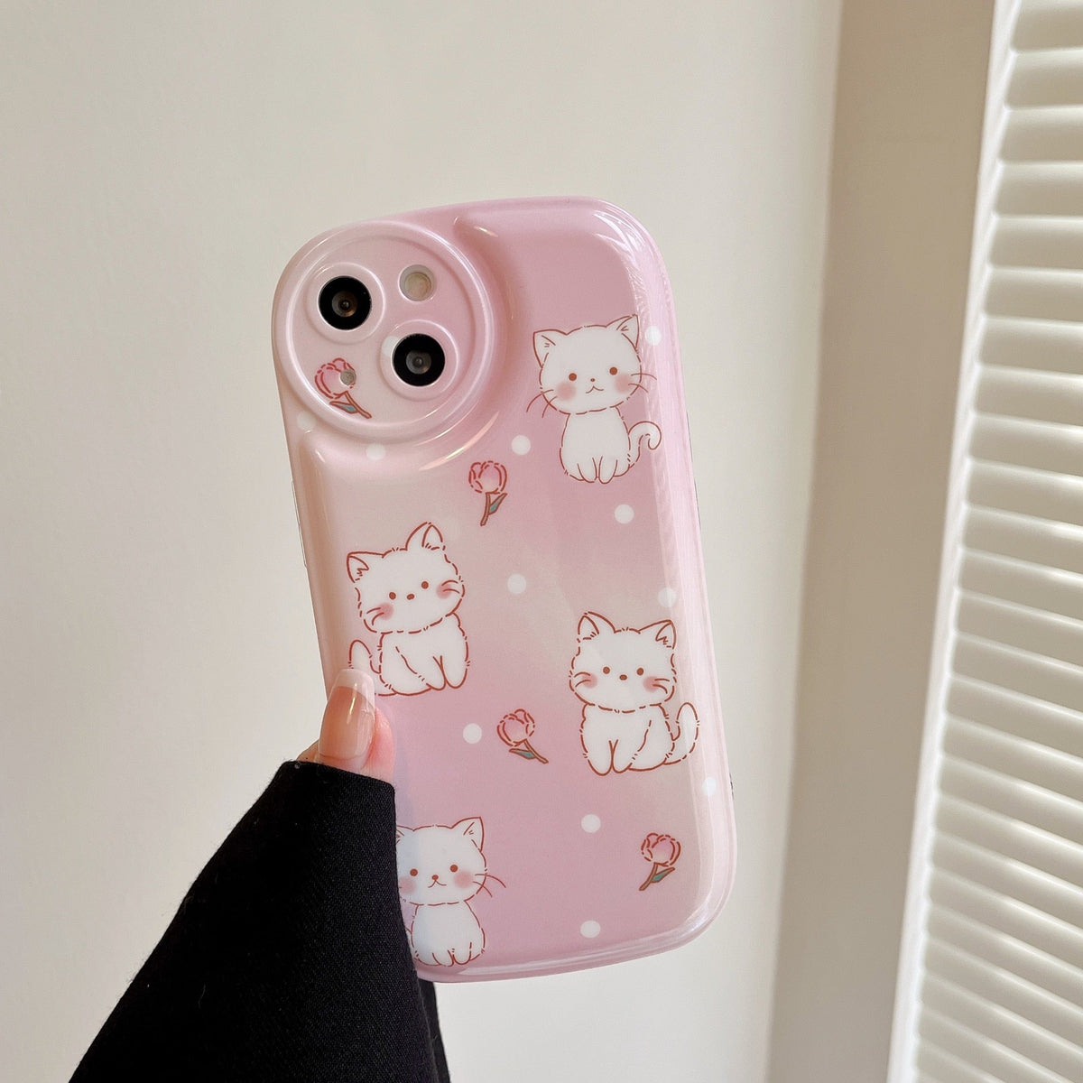 Rose White iPhone Cat Phone Case - for iphone X / Cat - Cat