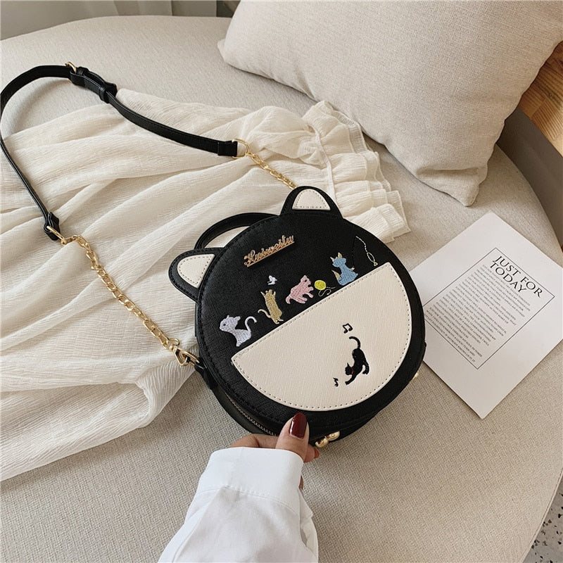 Round Cat Handbag - Cat Handbag