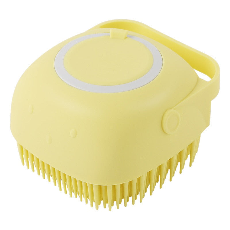 Rubber Cat Brush - Yellow