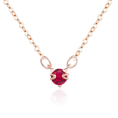 Ruby Cat Necklace - Cat necklace