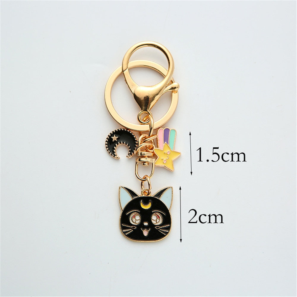 Sailor moon Cat Keychain - Cat Keychains