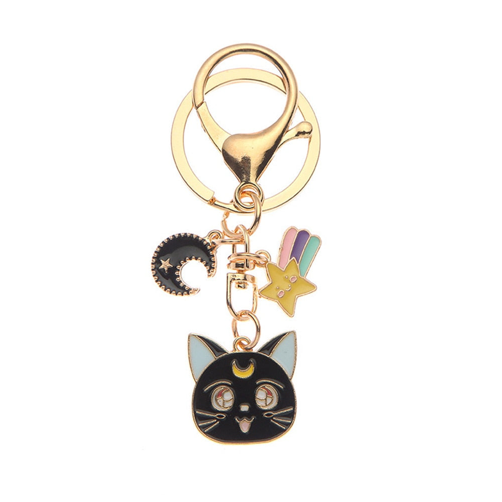 Sailor moon Cat Keychain - Cat Keychains