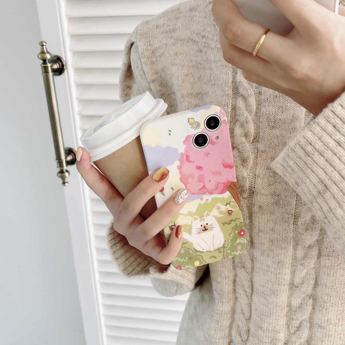 Sakura Cat iPhone Case - Cat Phone Case