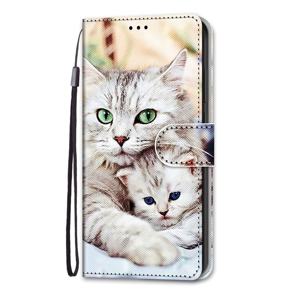 Samsung s22 Cat Flip Phone Case - for Samsung S22 / White -