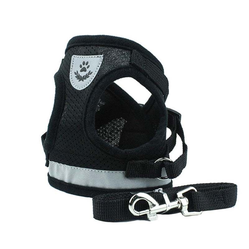 Secure Cat Harness - Black Mesh / XS